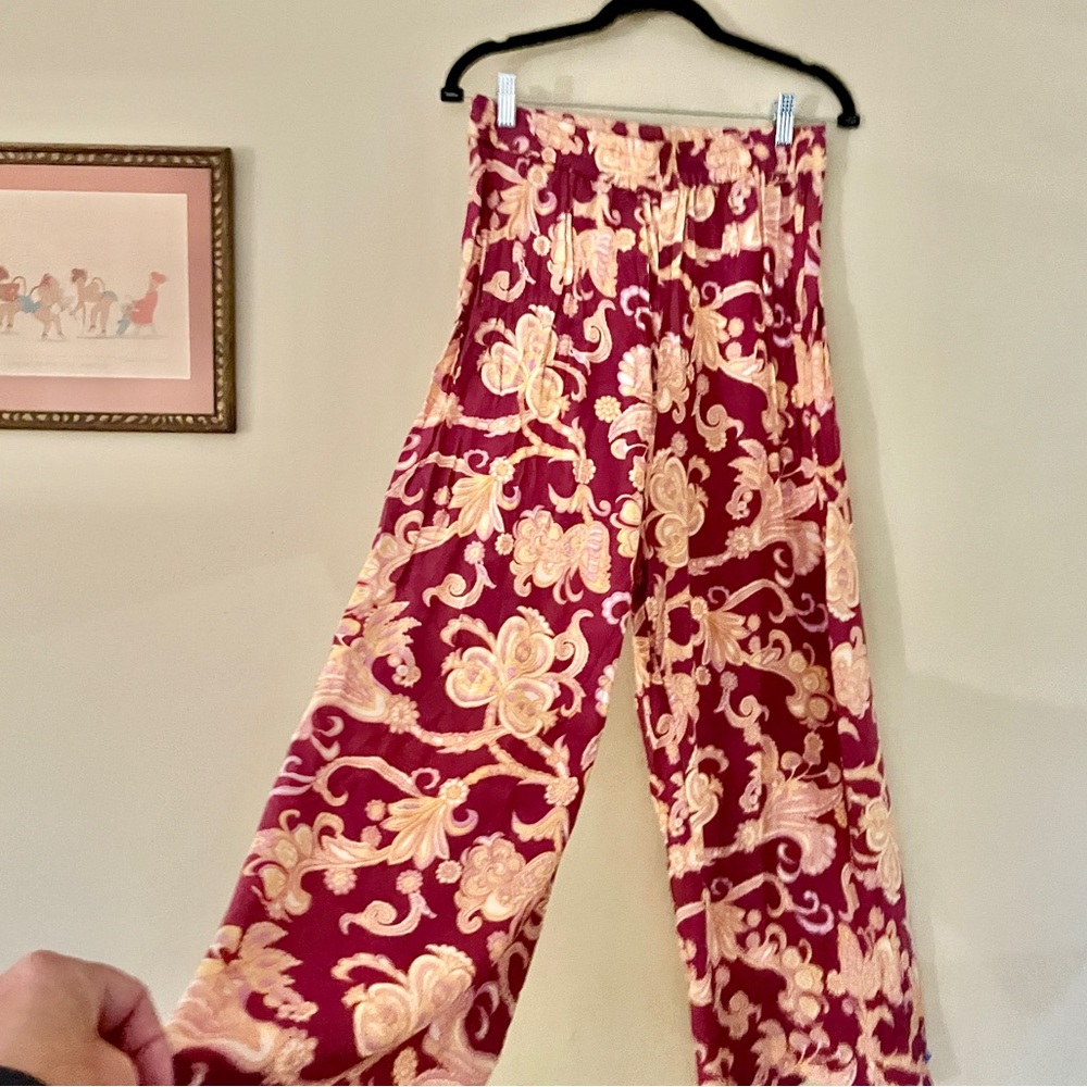 Novella Royale | The Linda Pant in Wine Chrysanthemum, Sz XL fits like L ♥